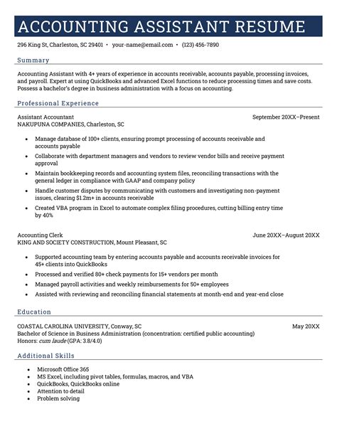 senior accounts assistant resume examples|Accounts Assistant Resume Examples – 18+ Free。